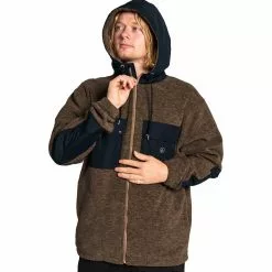 Volcom Men's Fleece Jackets Yzzolater Lined Zip Jacket Men's