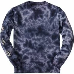 Volcom Men's Long-Sleeve T-Shirts Iconic Stone Tie Dye Long Sleeve T Shirt Men's