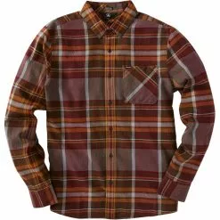Volcom Men's Flannel Shirts Caden Plaid Long Sleeve Shirt Men's -VolcomYes.Volkl popular shop POR D1 1