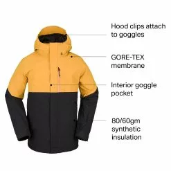 Volcom Men's Snowboard Jackets L Insulated GORE TEX Hooded Jacket Men's -VolcomYes.Volkl popular shop RESGOL D3