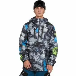 Volcom Men's Snowboard Jackets Brighton Hooded Pullover Jacket Men's -VolcomYes.Volkl popular shop TIEDYE